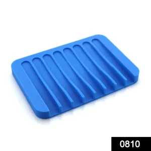 0810 Silicone Soap Holder Soap Dish Stand Saver Tray Case for Shower