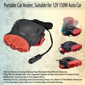 12V Portable Car Heater - Quick Heating for All Vehicles