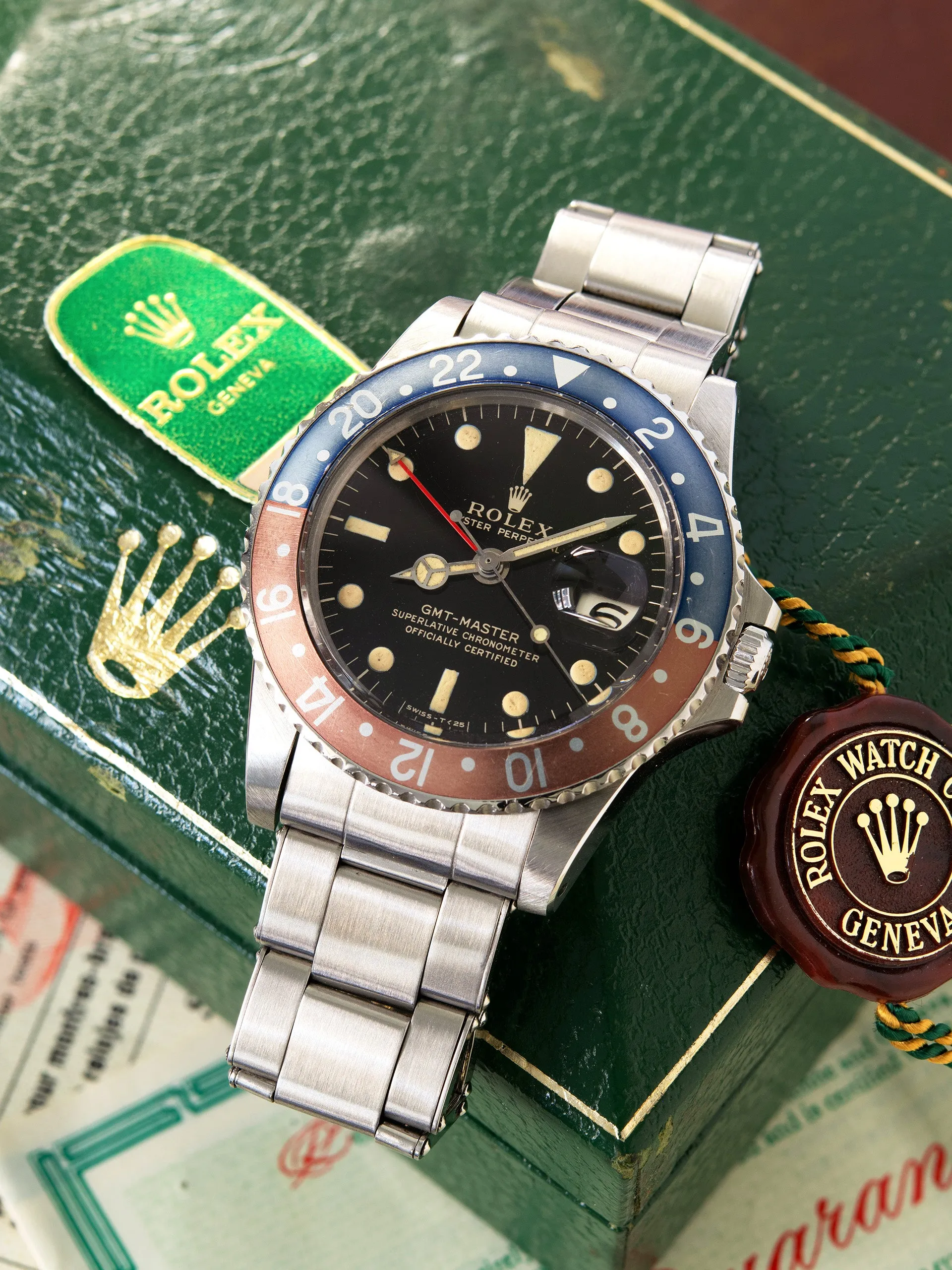 1966 Rolex GMT-Master (Ref. 1675) Gilt Dial W/ Box, Double Punched Papers, & Hangtags