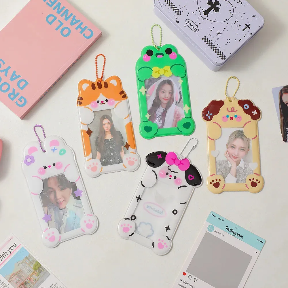 1PC Kawaii Cute PVC Animal Photo Card ID Holder