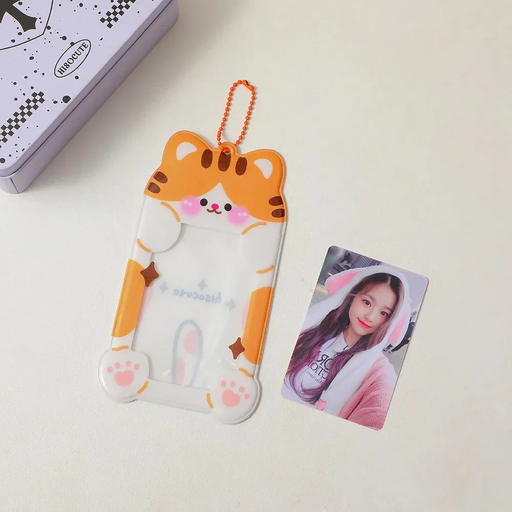 1PC Kawaii Cute PVC Animal Photo Card ID Holder