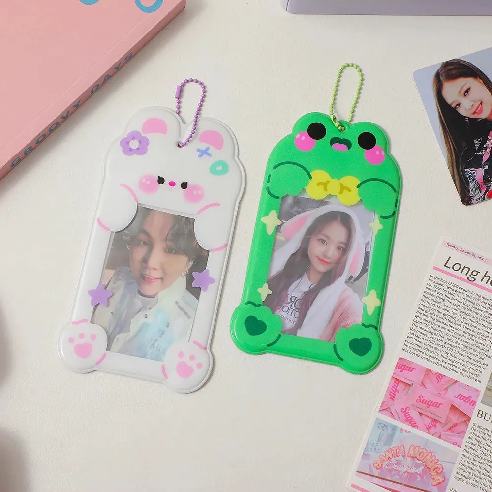 1PC Kawaii Cute PVC Animal Photo Card ID Holder