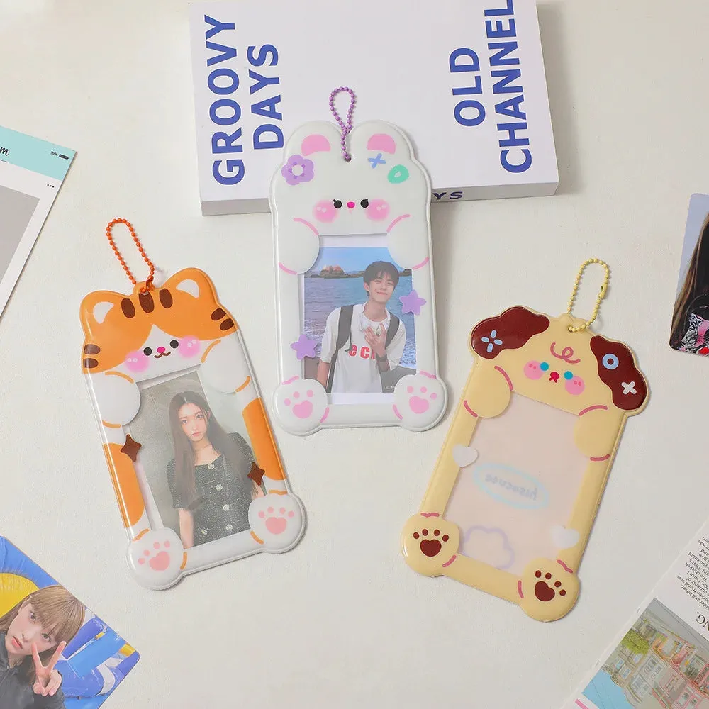 1PC Kawaii Cute PVC Animal Photo Card ID Holder