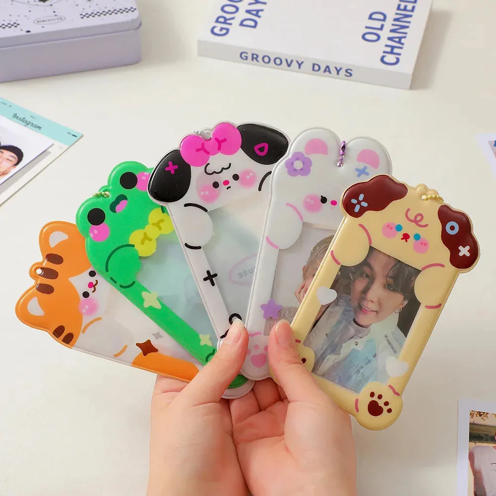 1PC Kawaii Cute PVC Animal Photo Card ID Holder