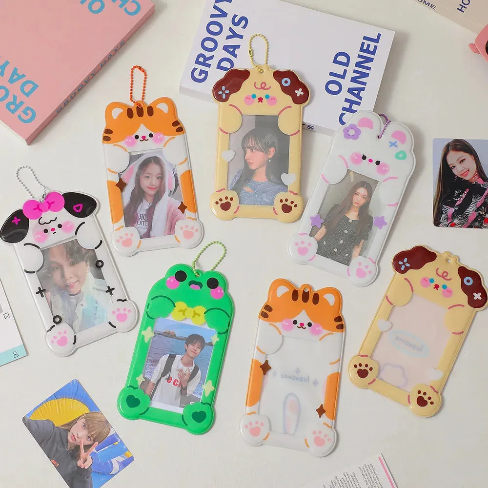 1PC Kawaii Cute PVC Animal Photo Card ID Holder