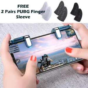 2PCS PUBG Metal Trigger   2 Pairs PUBG Mobile Finger Sleeve  L1 R1 For Mobile Phone