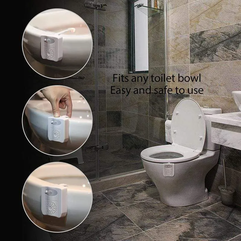 3-in-1 Toilet Bowl Night Light With Anti-Mold LED & Air Freshener  (Upgraded)