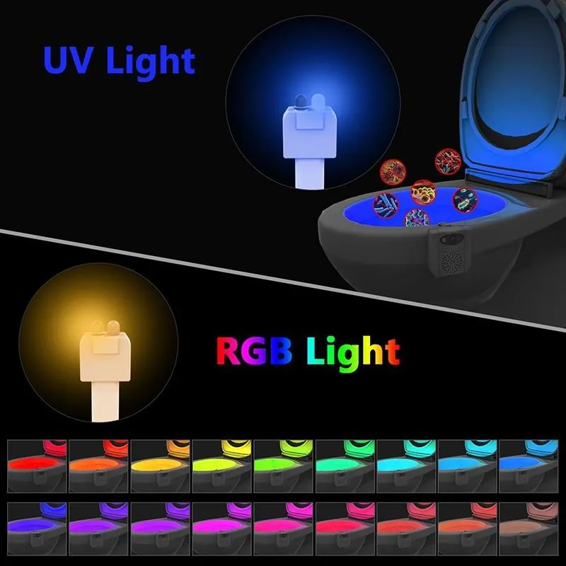 3-in-1 Toilet Bowl Night Light With Anti-Mold LED & Air Freshener  (Upgraded)