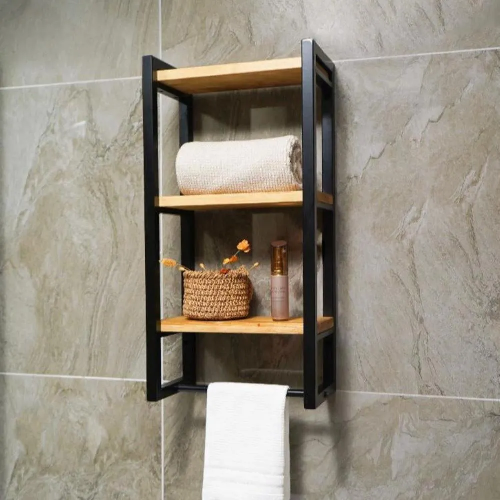 3-Tier Bathroom Shelf, Storage for Towel and Blanket, Decorative Items