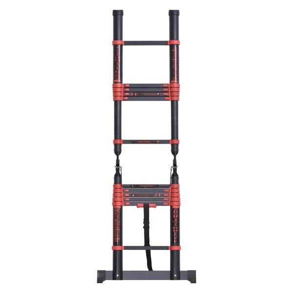 3.8 M Duo Aluminium Ladder W/ Tool Holder Herringbone Design Foldable