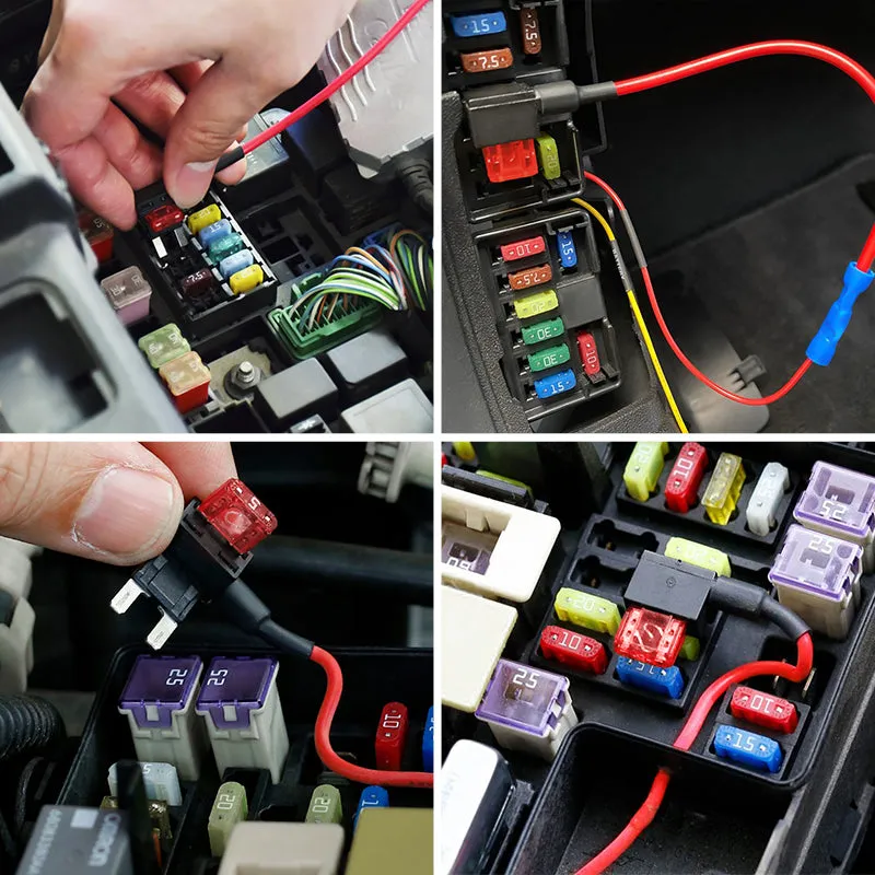 5 Pcs 12V Add-a-Circuit Fuse Holder Adapter