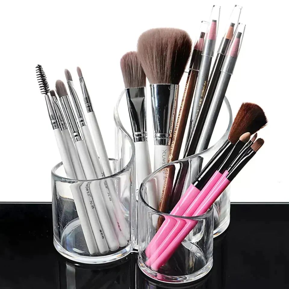 Acrylic brush holder