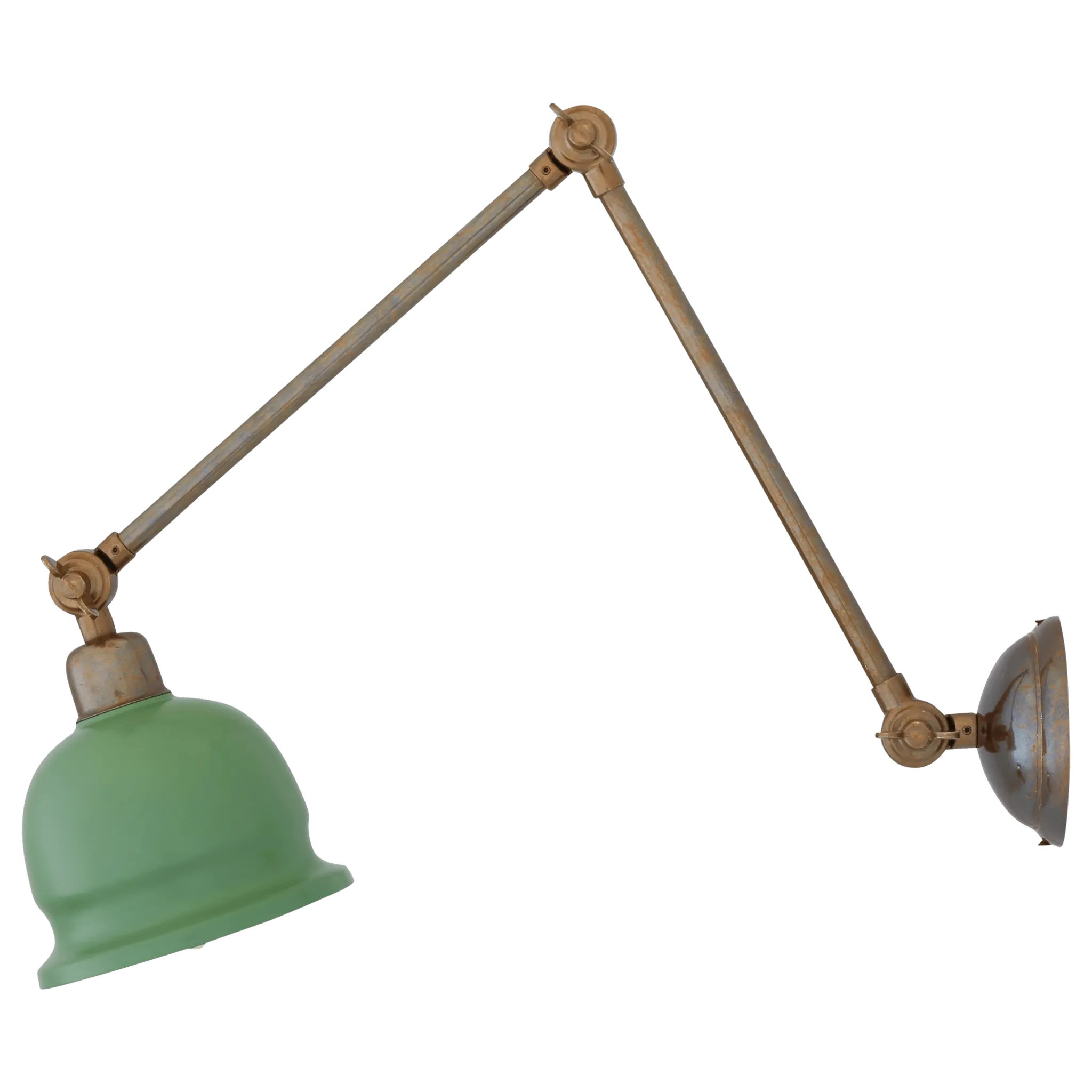 Adjustable Arm Picture Light With Brass Shade