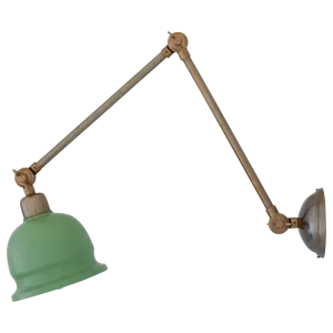 Adjustable Arm Picture Light With Brass Shade