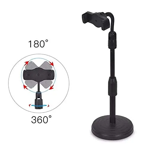 Adjustable Desktop Phone Holder Stand Plastic for Phone Compatible with All Smartphone Desktop Mobile Phone Holder for Desk, Bed, Table, Office, Video Recording, Home & Online Classes