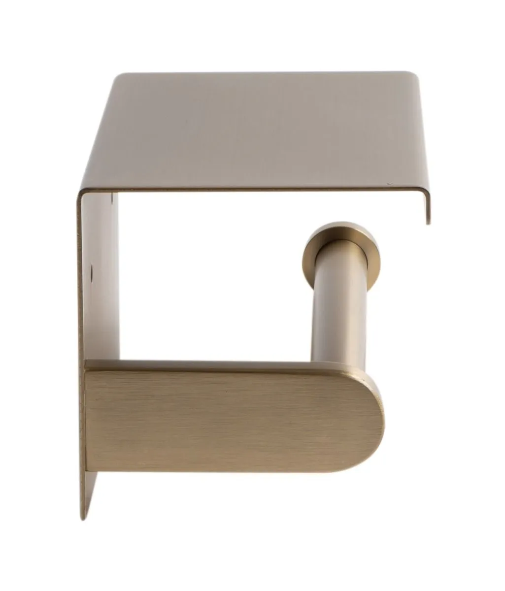 ALFI brand - Brushed Gold PVD Stainless Steel Toilet Paper Holder with Shelf - ABTPP66-BG