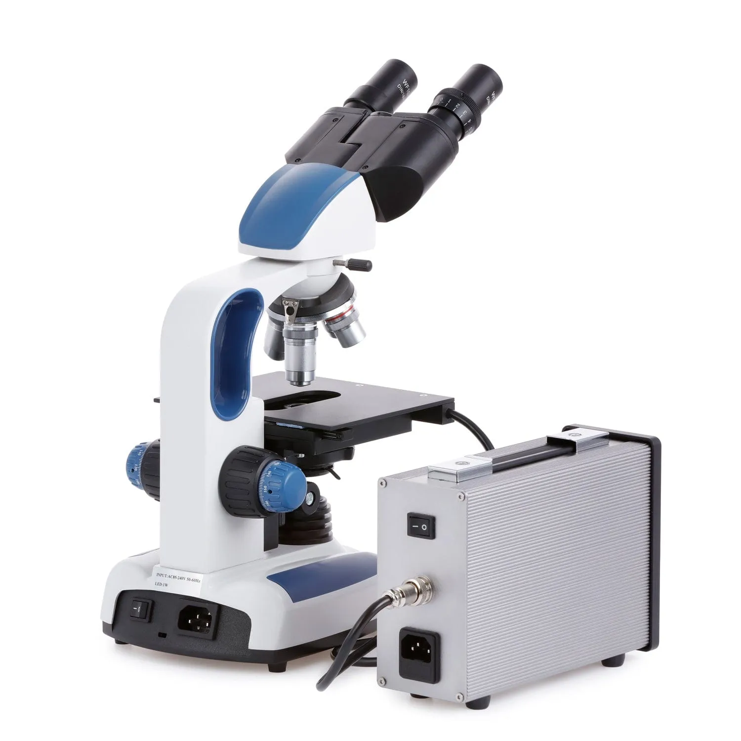 AmScope B270 Series Advanced Student and Professional Binocular Compound Microscope 40X-2500X Magnification with Temperature Control Stage Warmer and Slide Preparation Kit   Optional Eyepiece Camera