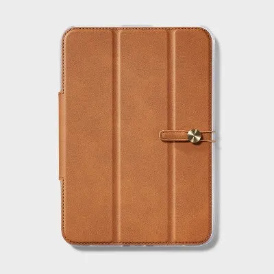 Apple iPad Mini Folio Faux Leather Case - heyday Brown