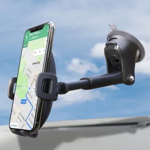 Apps2Car Suction Cup Phone Holder Windshield/Dashboard/Window, Universal Dashboard & Windshield Suction Cup Car Phone Mount with Strong Sticky Gel Pad, Compatible with Iphone, Samsung &Other Cellphone