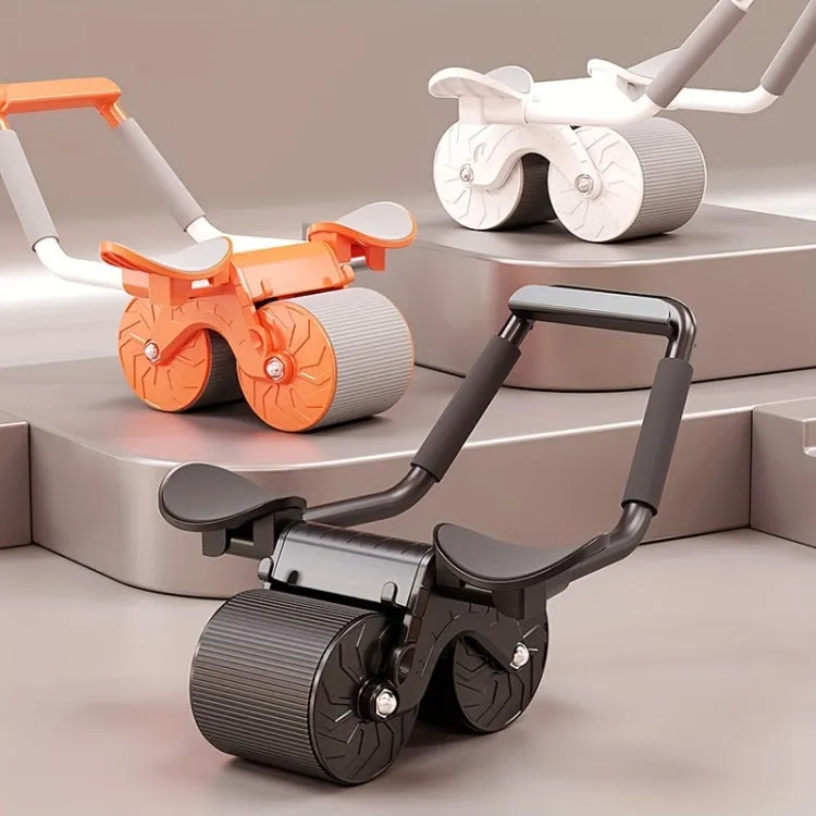 Automatic Rebound Abdominal Roller With Elbow Support & Mobile Phone Bracket Standard Model White