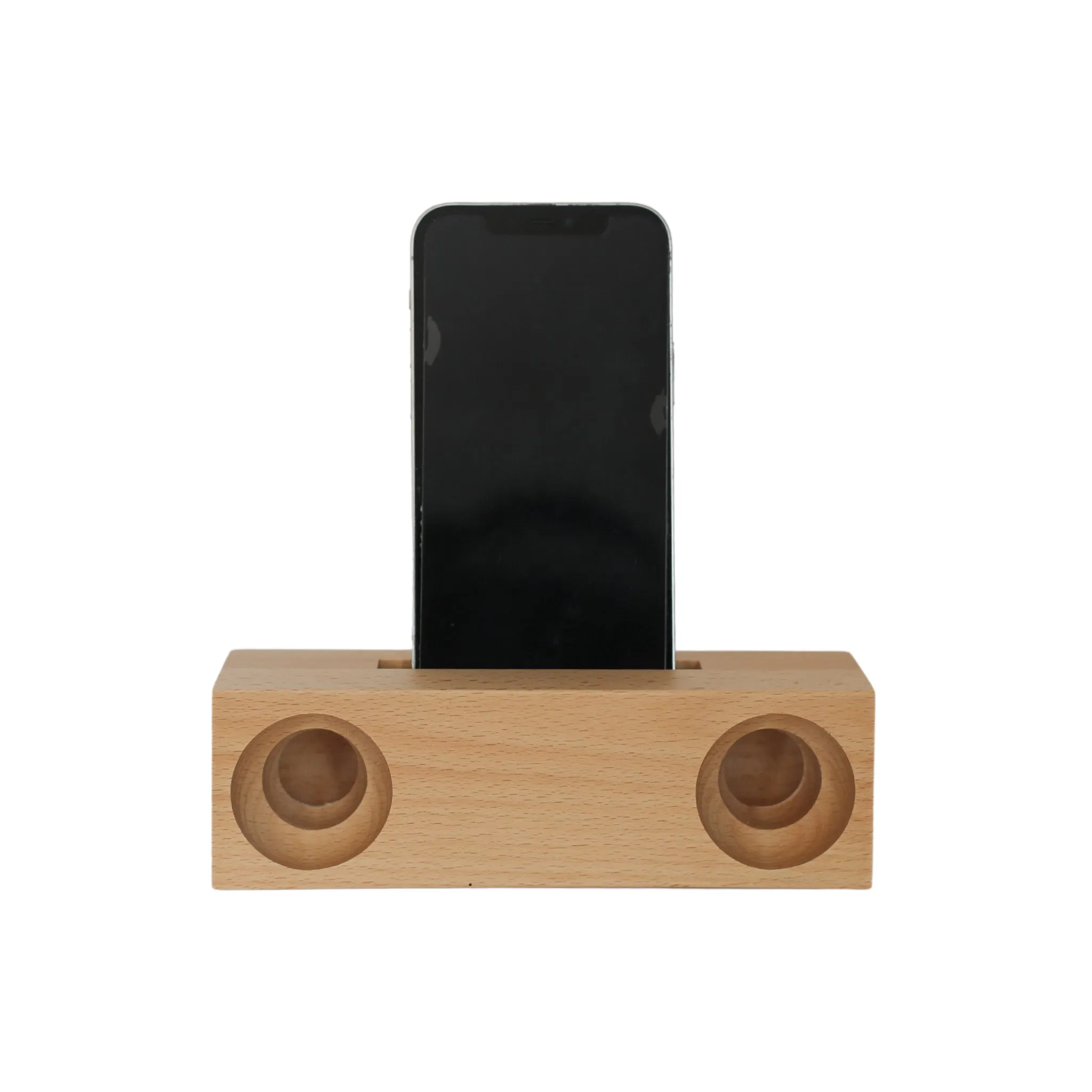 Beechwood Amplifier/Phone Holder, 6.75" X 2"