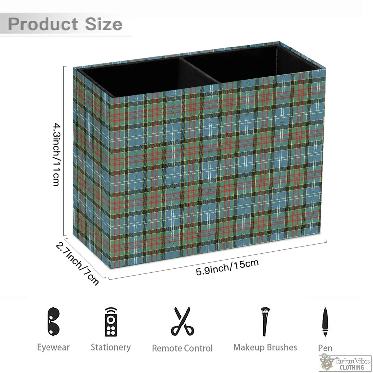 Brisbane Tartan Pen Holder