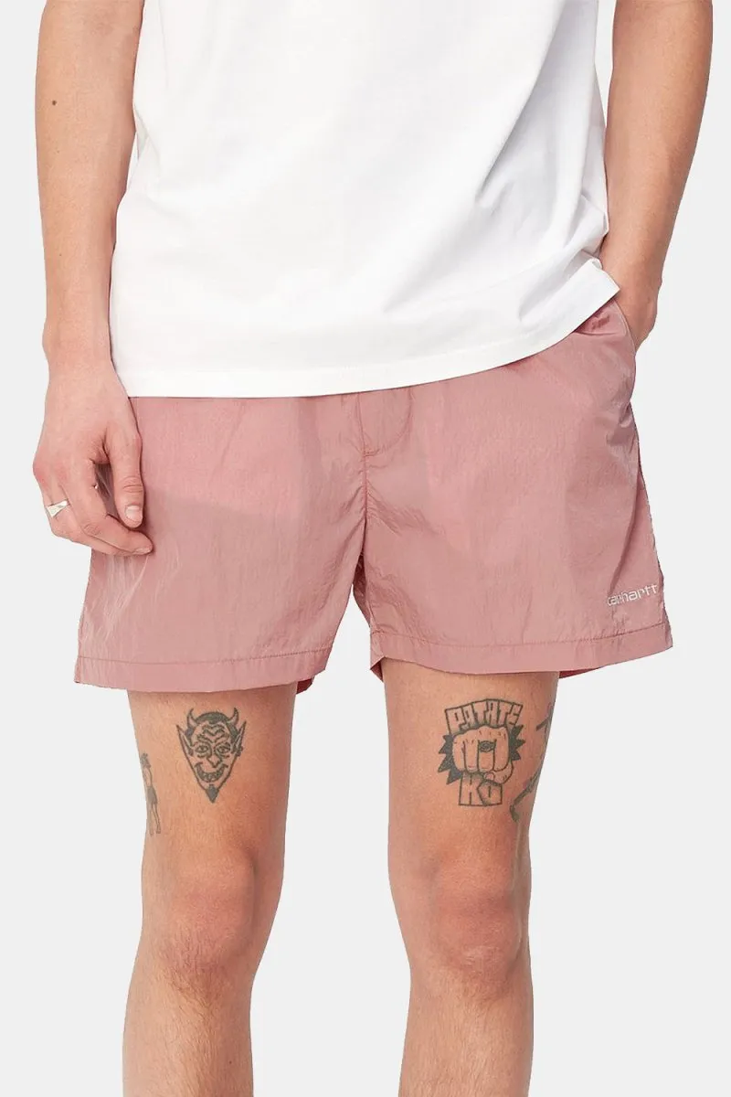 Carhartt WIP Tobes Swim Trunks (Glassy Pink/White)