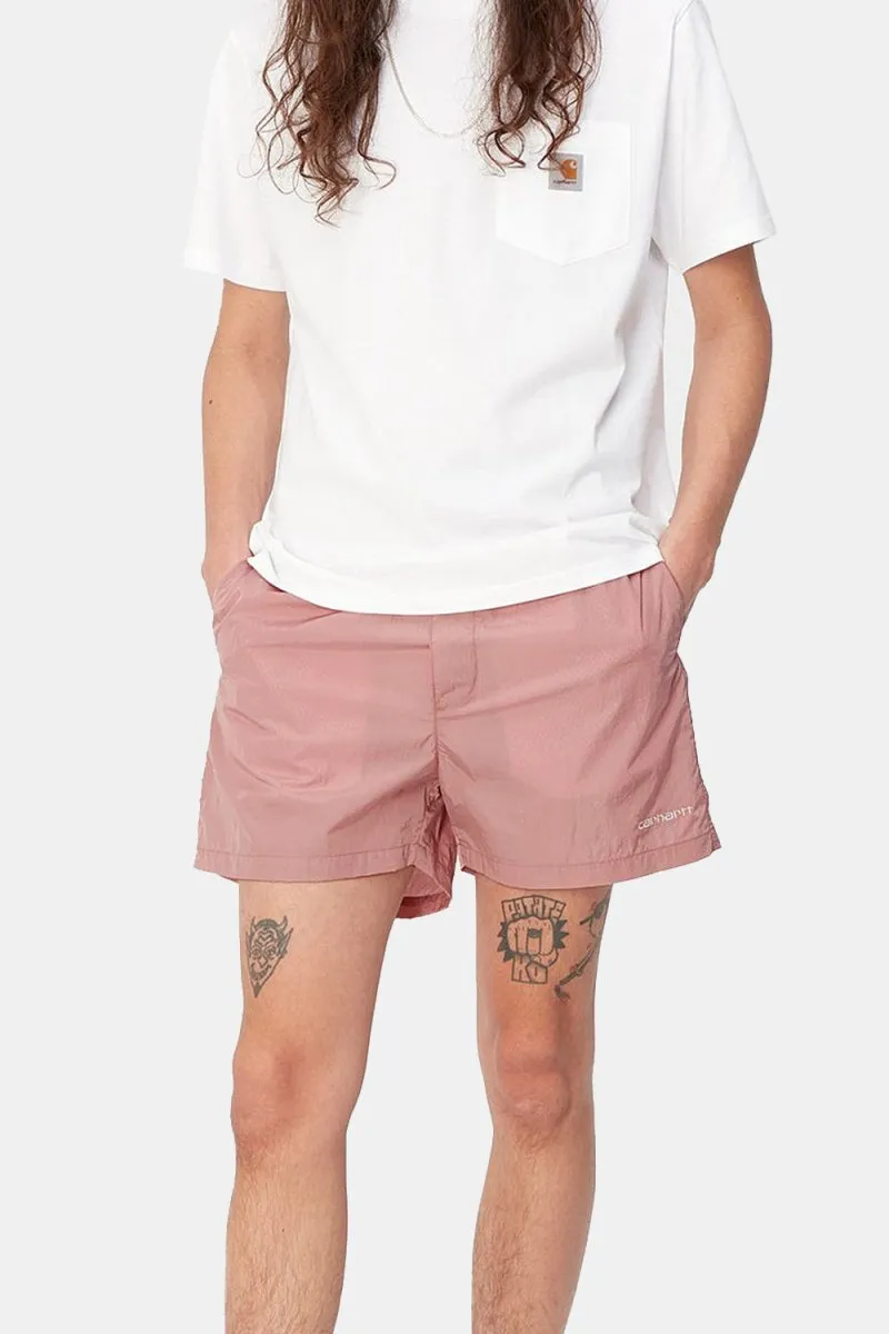 Carhartt WIP Tobes Swim Trunks (Glassy Pink/White)