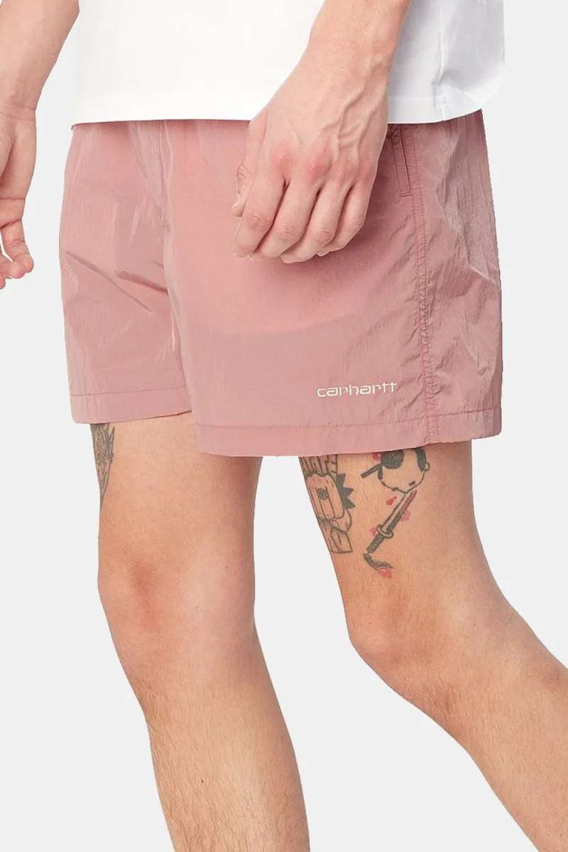 Carhartt WIP Tobes Swim Trunks (Glassy Pink/White)