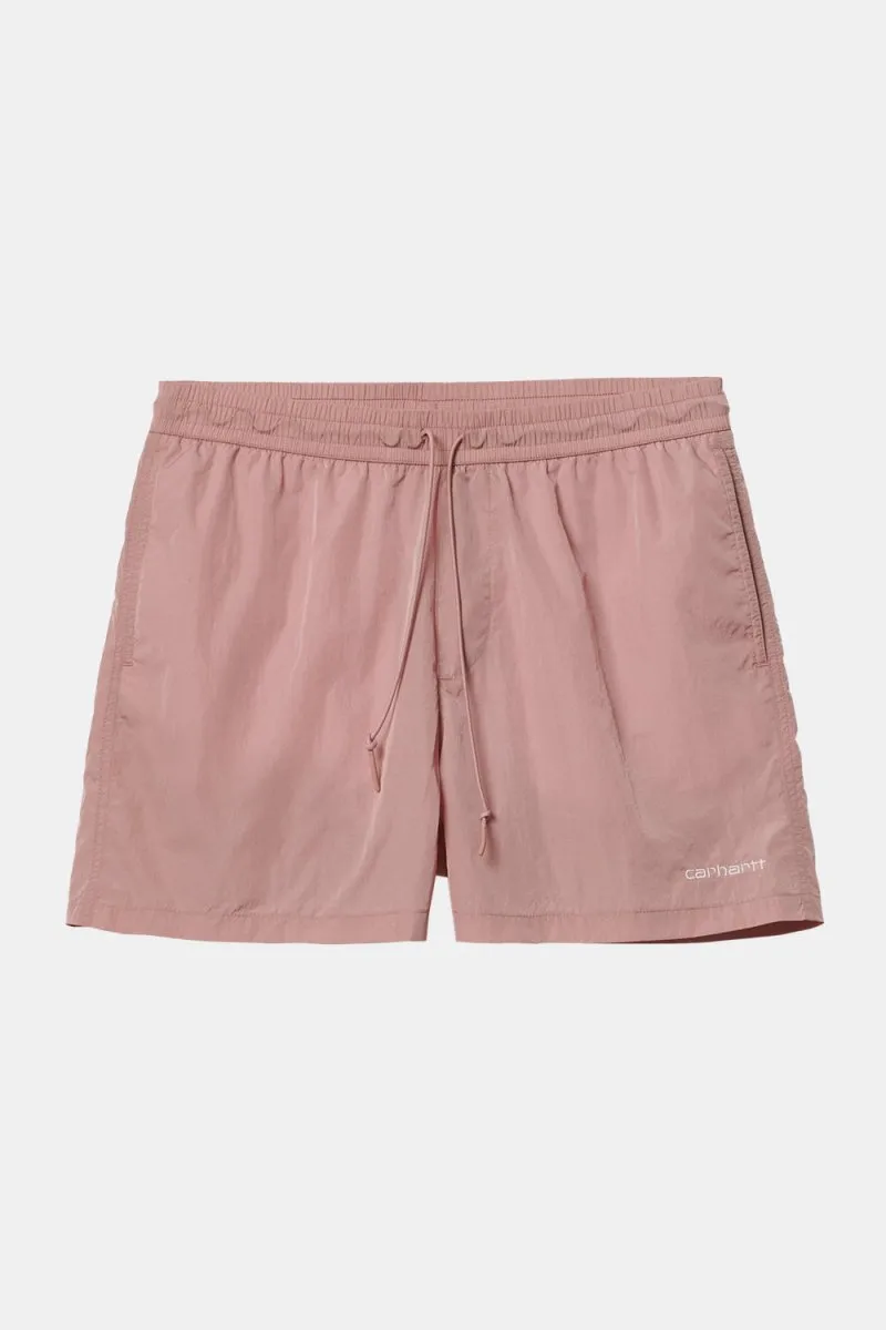 Carhartt WIP Tobes Swim Trunks (Glassy Pink/White)