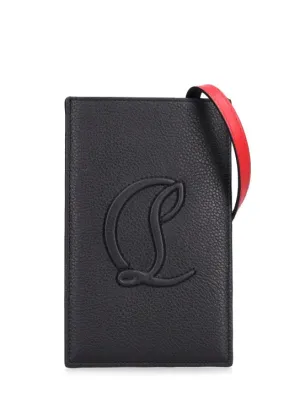 Christian Louboutin   By My Side leather phone case w/logo 