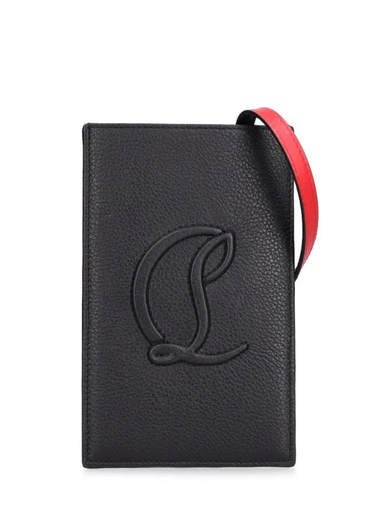 Christian Louboutin   By My Side leather phone case w/logo 