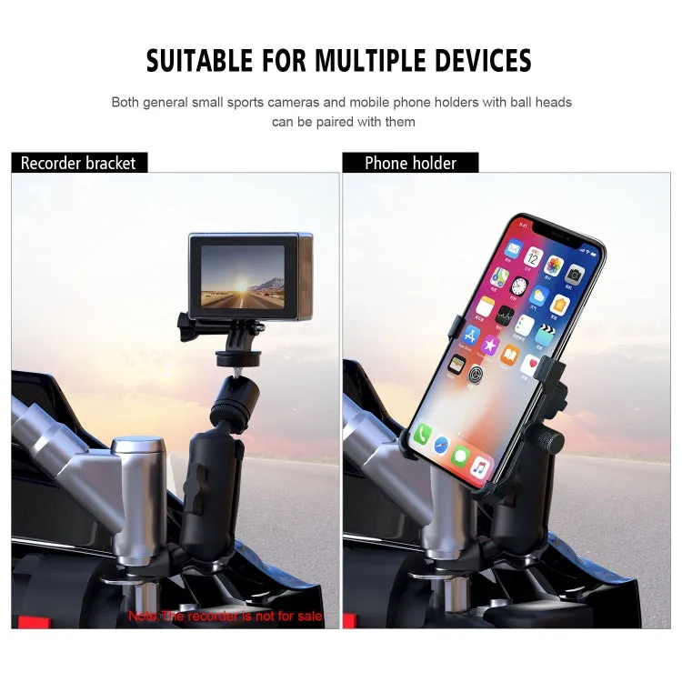 CS-1134B1 Motorcycle Bike Action Camera Recorder Mobile Phone Fixing Bracket Holder, Mirror Holder Version