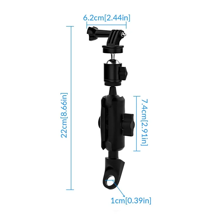 CS-1134B1 Motorcycle Bike Action Camera Recorder Mobile Phone Fixing Bracket Holder, Mirror Holder Version