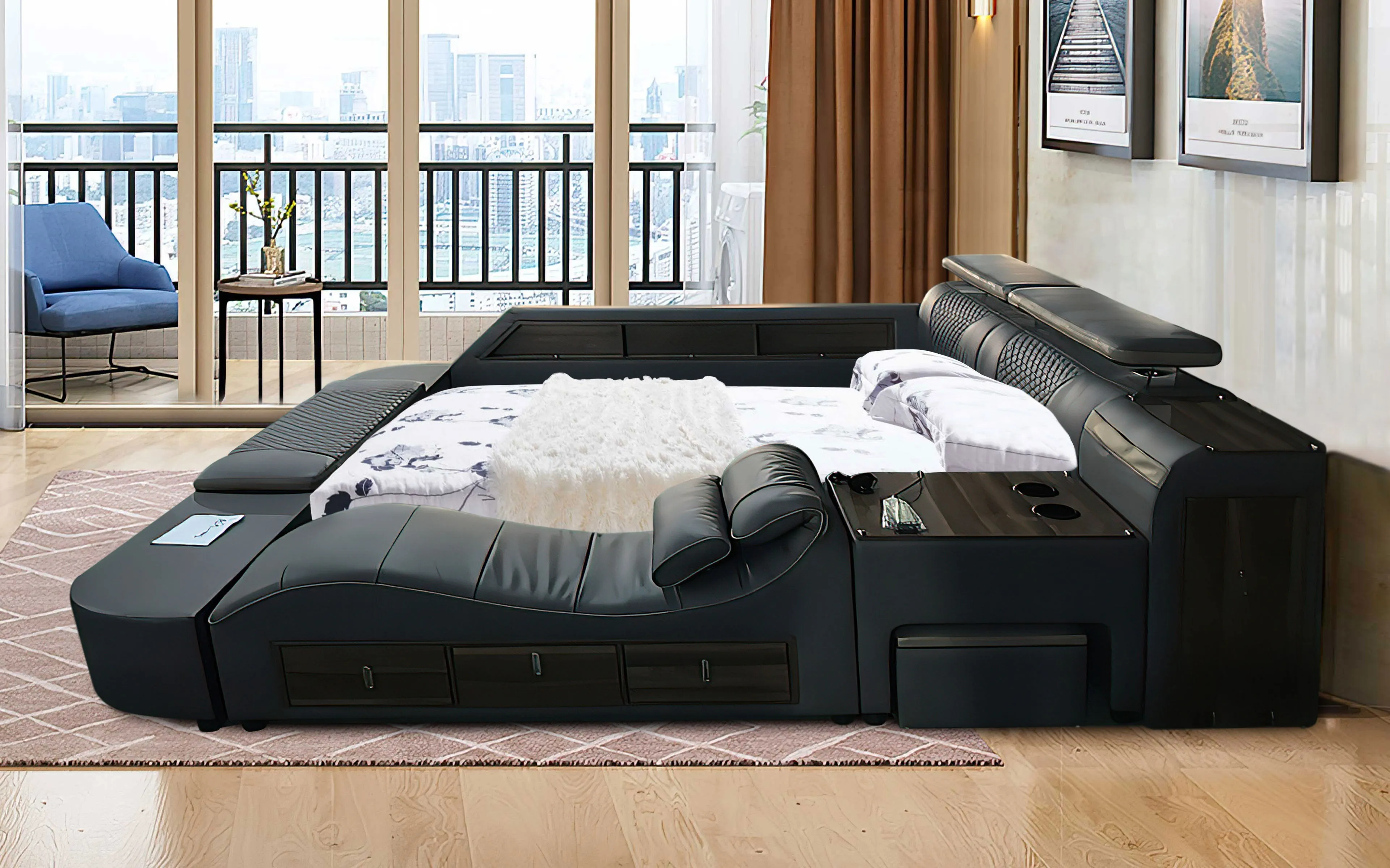 (Custom Order) Jubilee Furniture - Paxton Modern Multifunctional Smart Bed