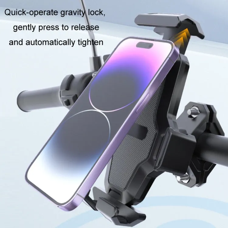 Cycling Bicycle Automatic Locking Mobile Phone Holder(Handlebars)