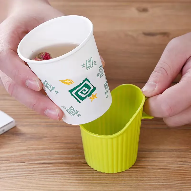 Disposable Paper Cup Holder Household Cup Saucer