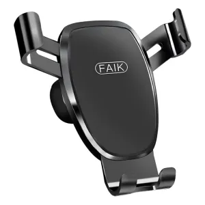 FAIK Car Cell Phone Holder Air Vent Triangle Gravity Sensor Car Phone Bracket, Color: Black Frosted Model