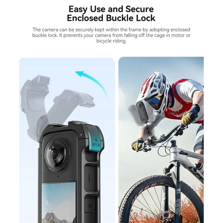 For Insta360 X4 aMagisn Quick-release Plastic Rabbit Cage Expansion Frame