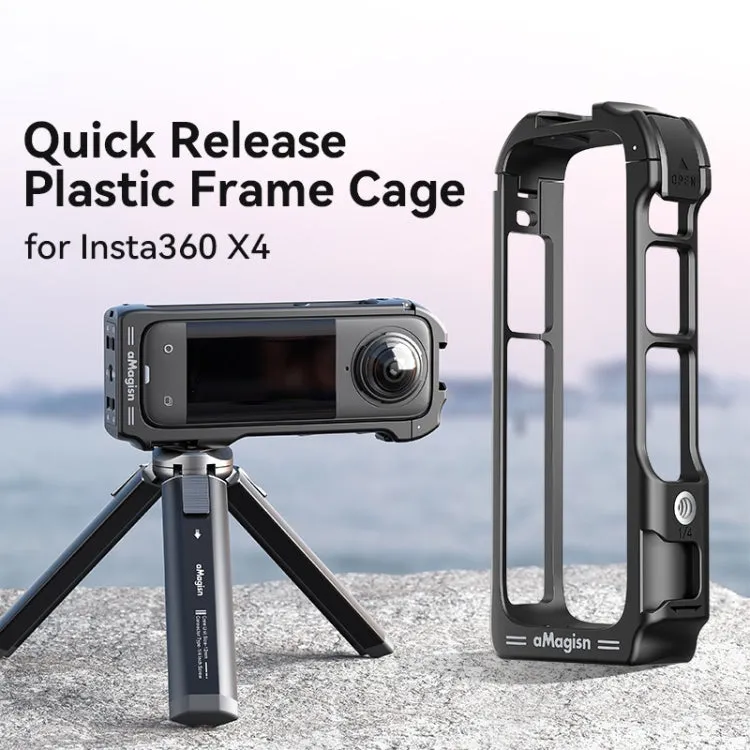 For Insta360 X4 aMagisn Quick-release Plastic Rabbit Cage Expansion Frame