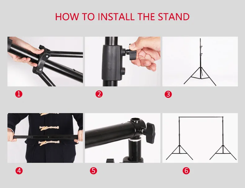 Framework Telescopic Stand Adjustable Photographic Backdrop Display Stand