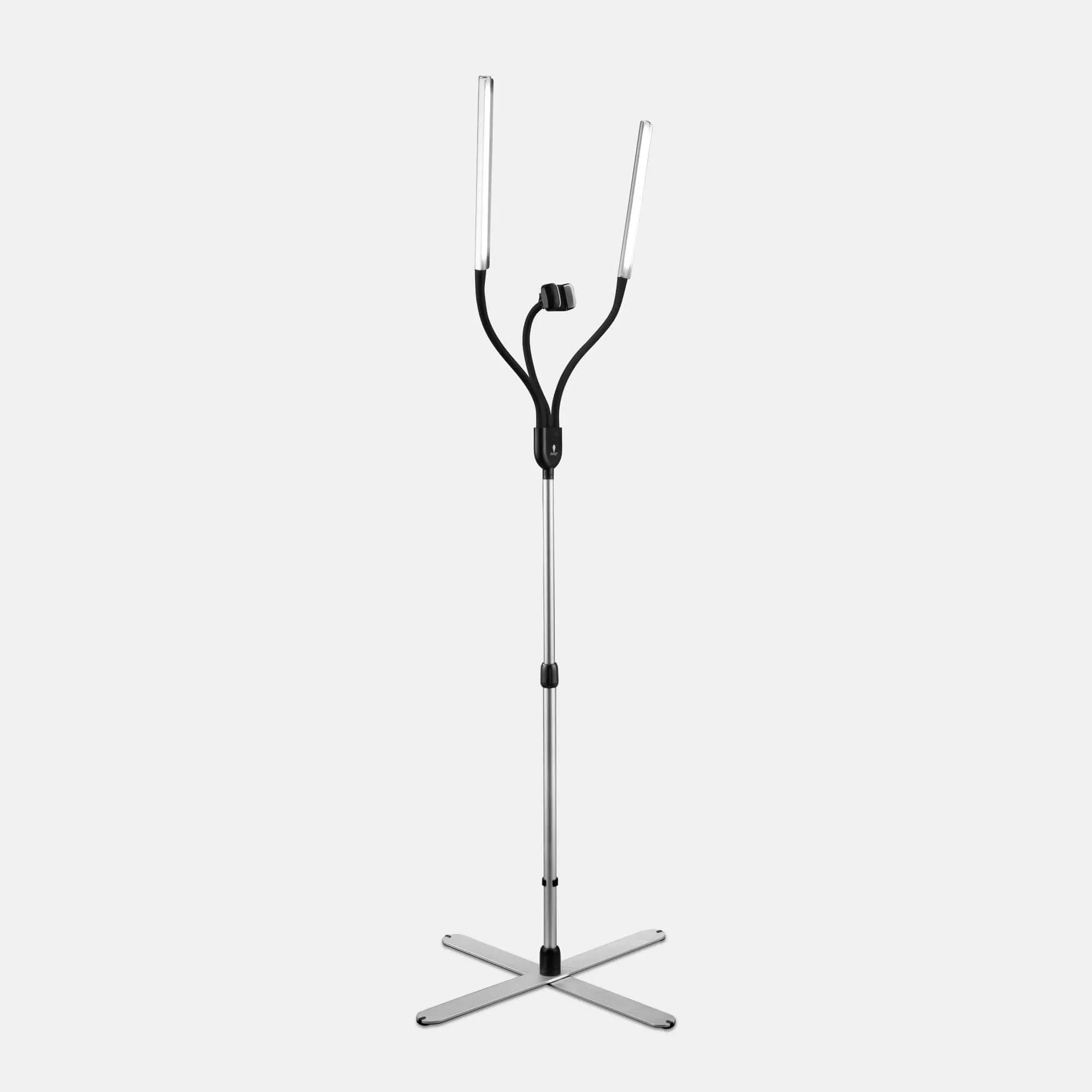 Gemini LED Floor Lamp - Two Lamps with a Phone Holder and USB