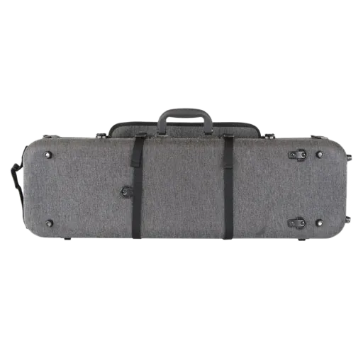 GEWA Bio-S Oblong Violin Case for 4/4 Size with Sheet Music Pocket - Black and Grey