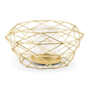 Gold Candle Holder Geometric Modern Metal Table Centerpiece