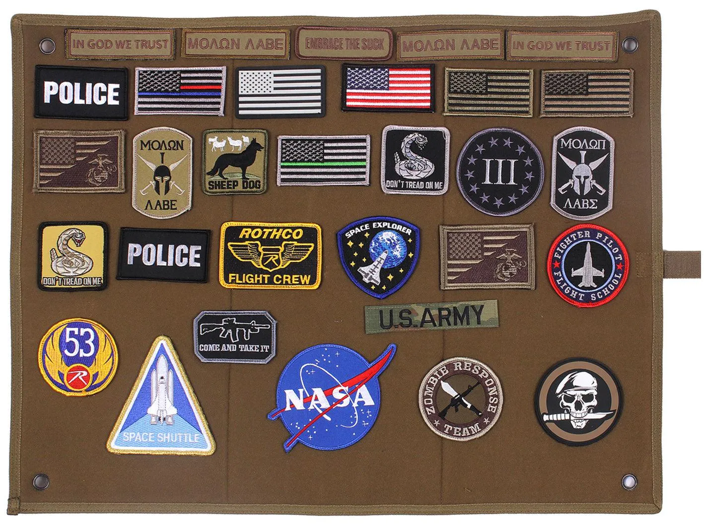 Hanging Roll-Up Morale Patch Board