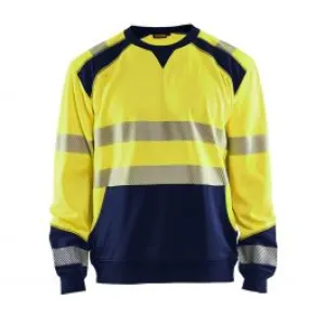 High&#x20;Vis&#x20;Sweatshirt&#x20;3541&#x20;High&#x20;Vis&#x20;Geel&#x2F;Marine&#x20;-&#x20;Bl&#xE5;kl&#xE4;der