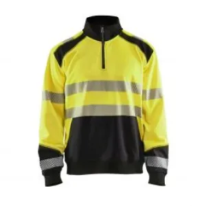 High&#x20;Vis&#x20;Sweatshirt&#x20;With&#x20;Half&#x20;Zip&#x20;3556&#x20;High&#x20;Vis&#x20;Geel&#x2F;Zwart&#x20;-&#x20;Bl&#xE5;kl&#xE4;der