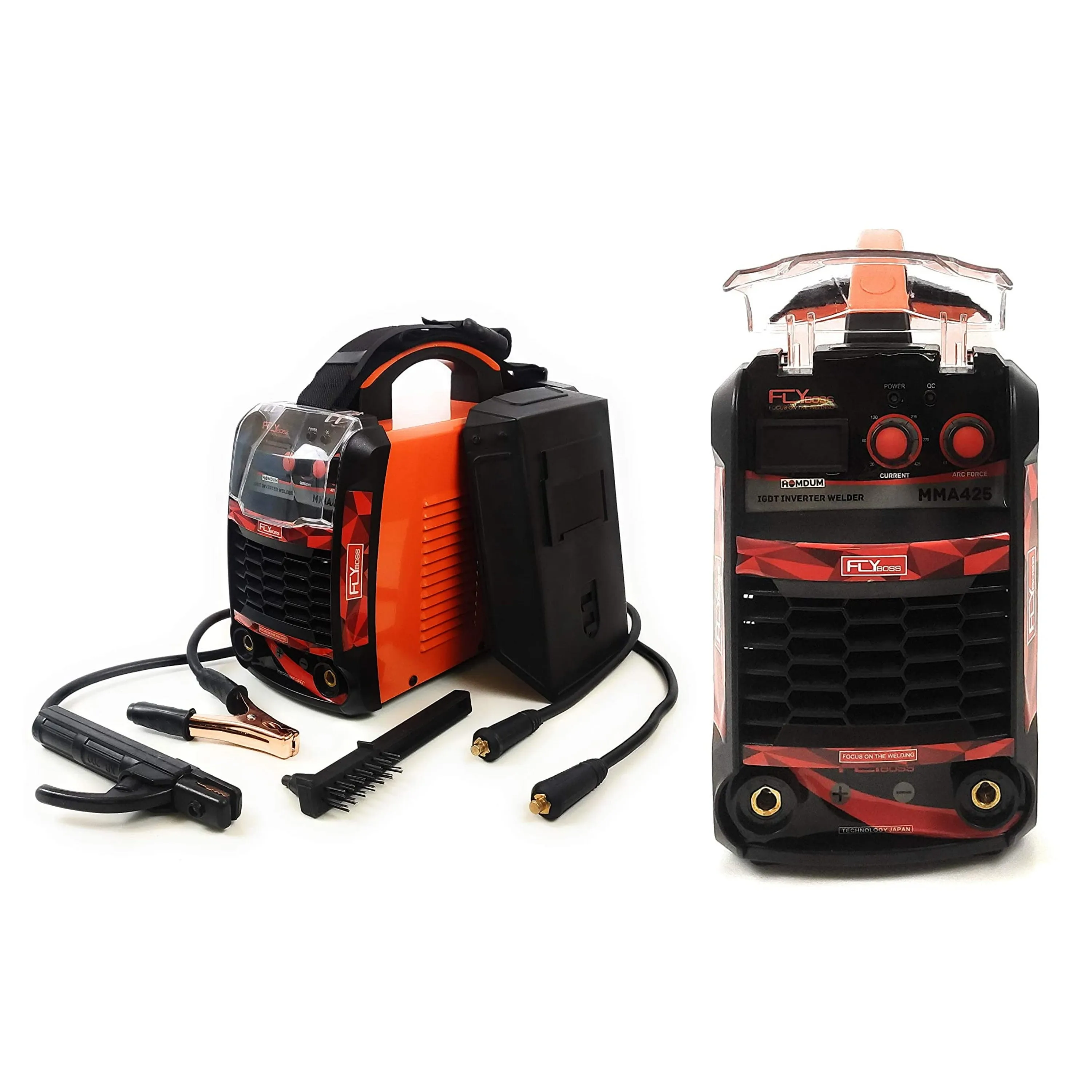 Homdum MMA 425 ARC Welding Machine 400 Amps Single Phase fly boss Hot Start Anti-Stick Functions Arc Force Control Power Boost Functions - IGBT Inverter Technology