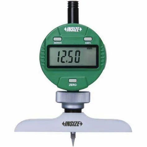 Insize 0-300MM / 0-12" Digital Dial Depth Gauge 2141-202A (Wide Base),  20 μm