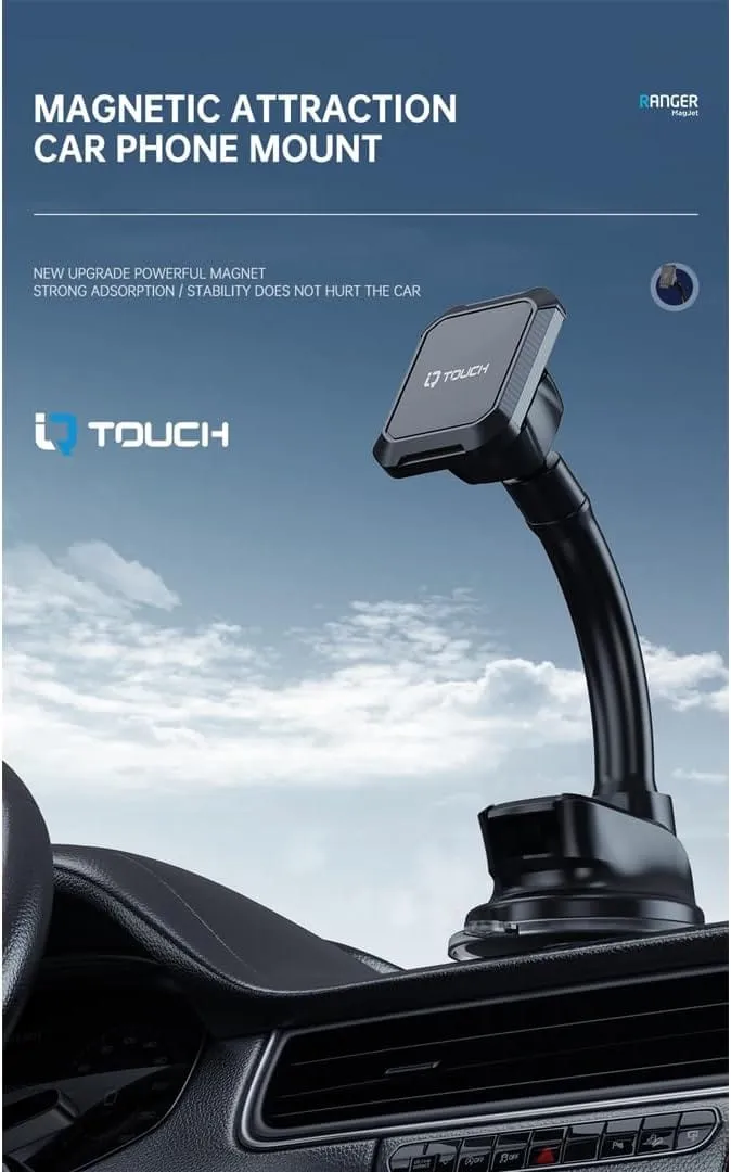 IQ TOUCH Magnetic Phone Holder With Shockproof Arm - RANGER-MAGJET